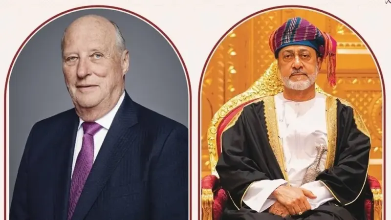 جلالة السلطان يهنئى ملك النرويج بمناسبة العيد الوطني لبلاده