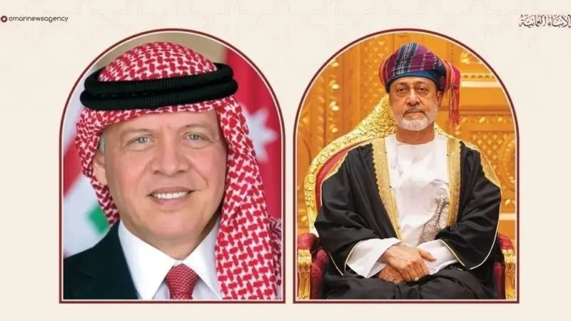 جلالة السُّلطان المعظم يتلقّى برقيّة شكر من ملك الأردن