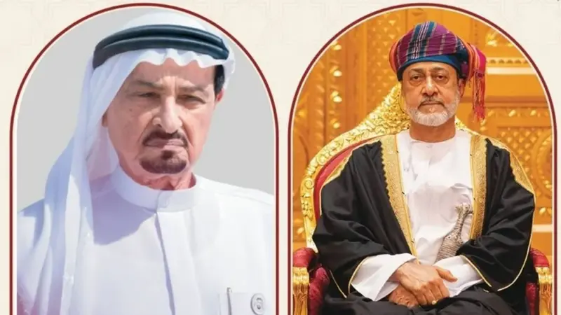 جلالة السلطان المعظم يعزي حاكم عجمان في وفاة أخيه