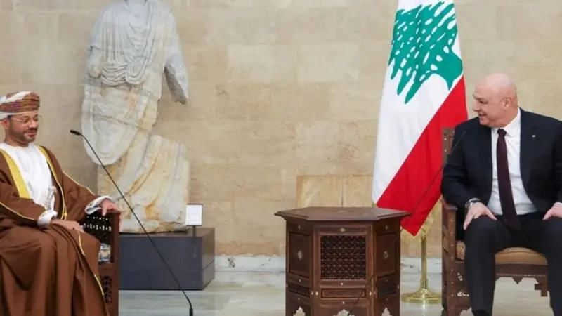 رئيس الجمهورية اللبنانية يتلقى تحيات جلالة السلطان المعظم