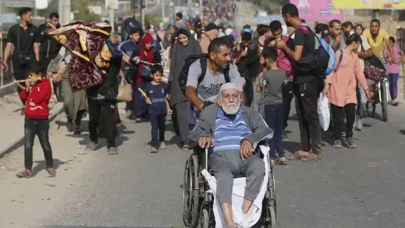 نزوح 124 ألف فلسطيني في قطاع غزة جراء قصف الاحتلال الإسرائيلي